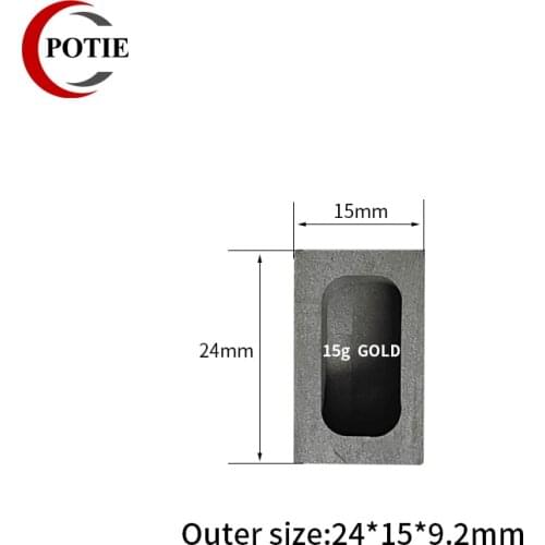 Free Shipping 5pcs 15g Mini Graphite Ingot Bar Mould Crucible for Melting Gold Casting Refining Silver Ingot