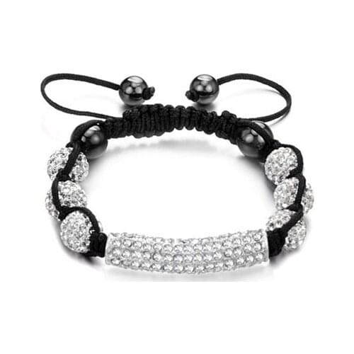 Fh3 hot micro pave CZ Disco Ball Beads Bracelet f crystal