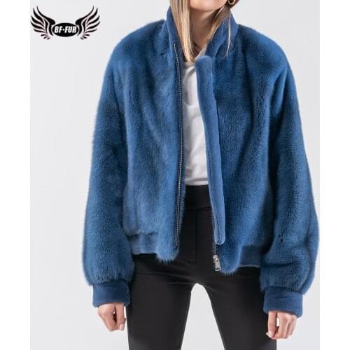 BFFUR 2021 Fashion Genuine Mink Fur Jackets Short Luxury Overcoats High Quality Real Mink Fur Coat Women Winter Natural Coats