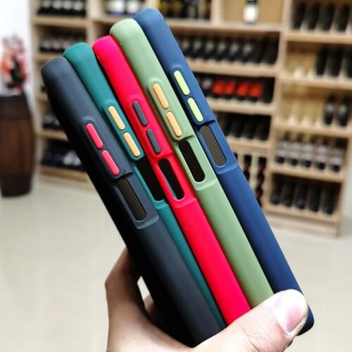 For Xiaomi Poco M3 Case POCO M3 Shockproof Armor Case M2010J19CI Skin Feel Frosted Translucence Soft Clear Hard pocom3 Cover Red