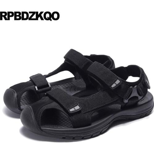 Black Size 45 Sport Fashion Native Big Men Gladiator Sandals Summer Closed Toe Outdoor Shoes Sneakers Waterproof Water Roman 46
