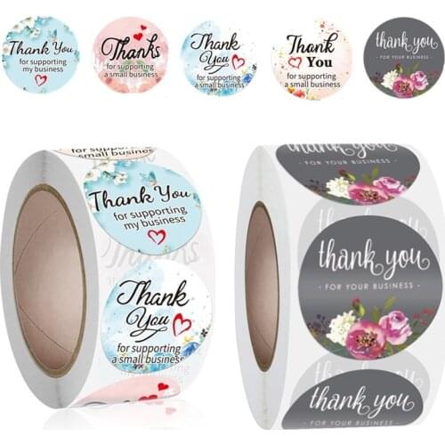 Flower Handicraft Decoration Thank You Sticker Festival Wedding Baking Decoration Label Seal Label Packaging Scrapbook Sticker