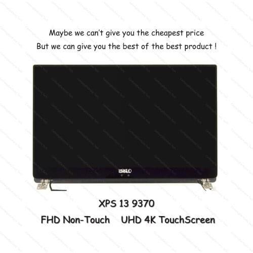 13.3" Original For Dell XPS 13 9370 P82G002 LCD Touch Screen Replacement Assembly Display 1920*1080 FHD 3840*2160 UHD