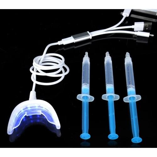 Hot Teeth Whitening Gel Kit 3X3ml Dental Bleaching System Oral Gel Kit Bright White Smiles with Lamp Tooth Whitener Whitening