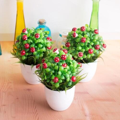 Simulation Potted Plants Fake Plant Simulation Plant Artificial Potted Realistic Plastic Artificial Bonsai Ornament for Home