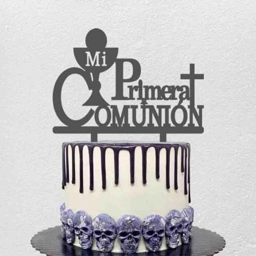 Spanish Mi Primera Comunion Cake Topper For Kids Primera Comunion Party Cake Decoration
