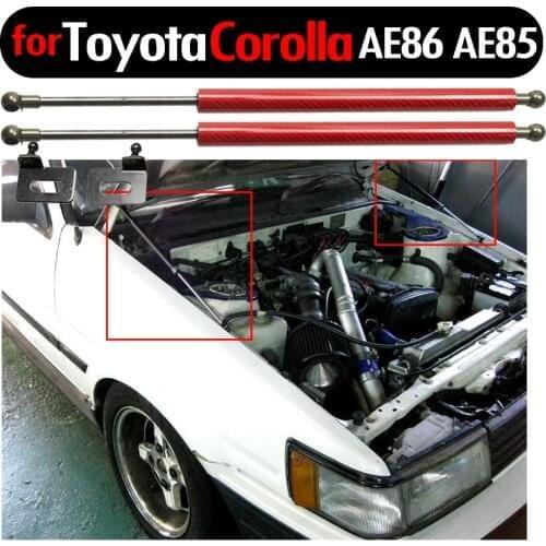 Carbon Fiber Bonnet Hood Modify Gas Struts Lift Support for Toyota COROLLA LEVIN AE86 AE85 1983-1987 Absorber Gas Shock Damper