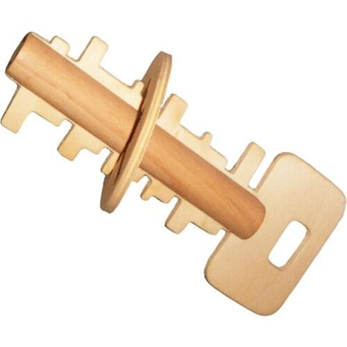 Classical Funny Kong Ming Lock Toys Unlock Puzzle Key Wooden Toy Kids Educational Montessori Materials Toys For Children Adult