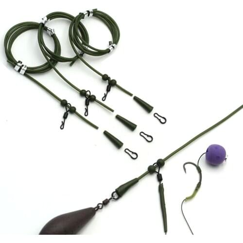 3 SETS Carp Fishing Helicopter Rig Accessories Kit Heli Chod Sleeve Beads QC Big Eye Swivel Clips Anti Tangle Sleeve Termina