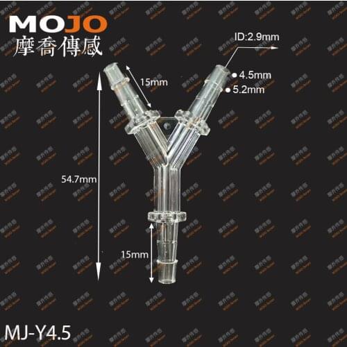 MJ-Y4.5 X10pcs/lots Y hose pipe connector in GPPS material