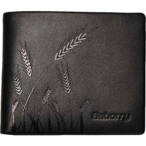 2021 New 100% Genuine Leather Wallet Men New Brand Purses for men Black Bifold Luxury Wallet