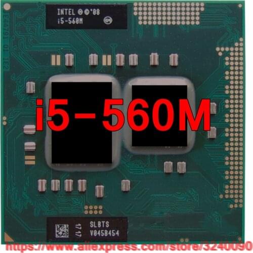 Original lntel Core i5 560M 2.66GHz i5-560M Dual-Core Processor PGA988 SLBTS Mobile CPU Laptop processor free shipping