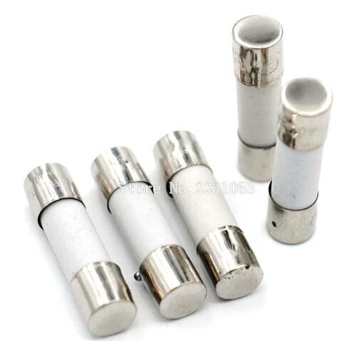 10PCS Slow Blow Fuse 1A 250V Ceramic Fuse 5*20mm Fuse T1A / 250V Without Pin 5X20MM New