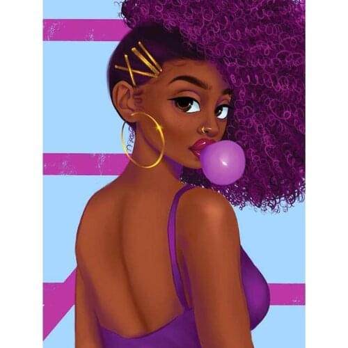 Full,Diamond Embroidery Woman with curly hair Diamond Painting Cross Stitch,handmade Diamond Mosaic,Crafts,Christmas decor gift