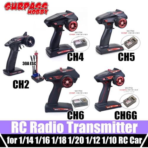 SURPASS HOBBY CH6 Radio Transmitter Remote Digital Response Control System 2.4G with Receiver RC Car Boat Tank Water Skateboard