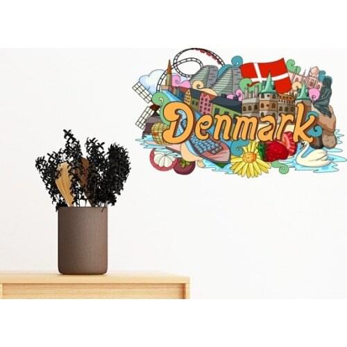 Den Nye Havn Frederiksborg Castle Denmark Graffiti Removable Wall Sticker Art Decals Mural DIY Wallpaper for Room Decal