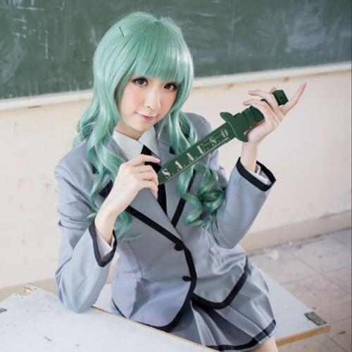 Japanese Anime Assassination Classroom Cosplay Kayano Kaed Kataoka Megu School Uniform Full Suits Set Coat+Shirt+Skirt+Tie