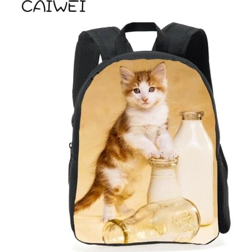 Small Kindergarten Child Book bag Kawaii Animal Cat Mini Children School Bags Girls Orthopedic Schoolbag Satchel Mochila Escolar