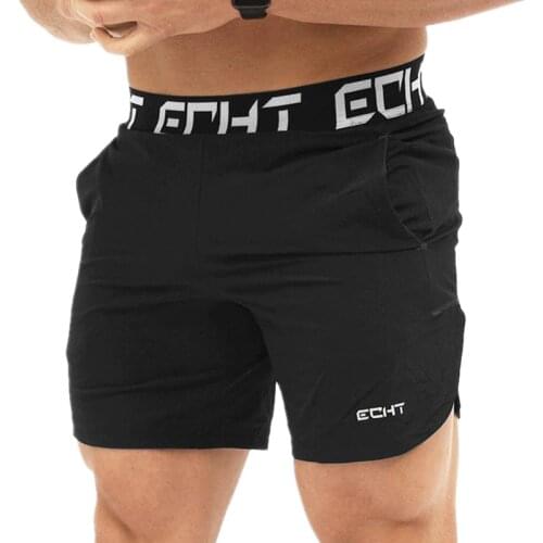 Shorts Men Summer Bodybuilding short Pants Gyms Fitness Workout Jogger Casual Fashion Knee Length quick drying Short Sportswear