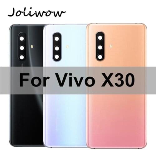 6.44“ Glass For Vivo X30 PBack Battery Housing door Cover With camera lens Replacement for vivo X 30 x30 Battery Cover