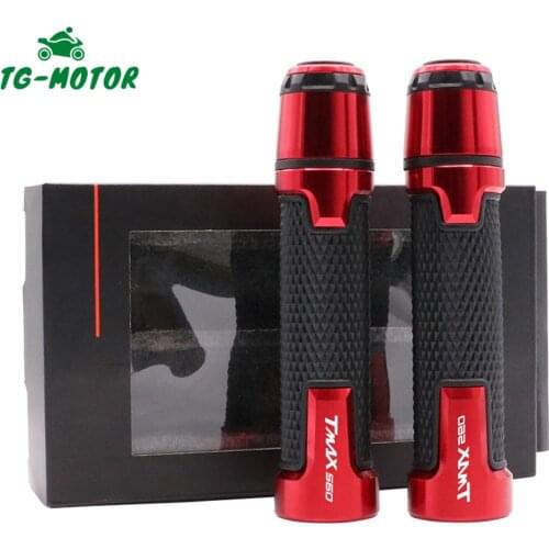 TG-Motor 7/8'' 22mm Motorcycle Handlebar Grip Handle Grips Bar Ends Plug For YAMAHA TMAX560 Tmax 560 2019 2020 2021 With LOGO