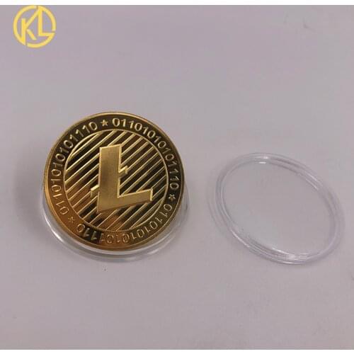 Gold Silver Plated Bitcoin Coin BTC Litecoin Ripple Ethereum Dash Monero EOS Coin Cryptocurrency Metal Commemoration Coin