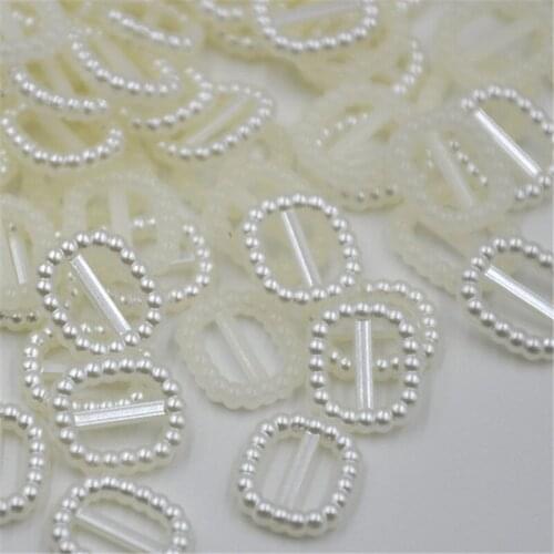 100pcs Beige Plastic Oval Pearl Flatback Acessories 10*13mm P18