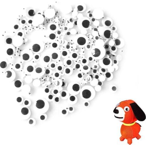 100PCS Wiggly Wobbly Googly Eyes Self-adhesive Scrapbooking Crafts T3LA