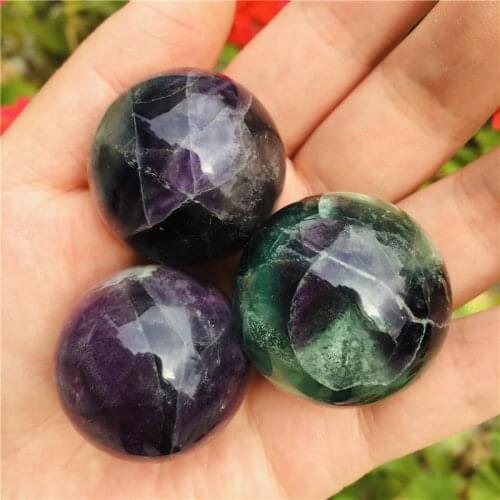 3cm natural fluorite quartz crystal ball for home decoration 1PC