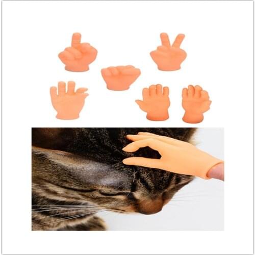 6 Type Adult Kid Novelty Toys Funny Finger Fidget Small Hand Palm Tease Cat Pet Gags Joke Party Halloween Cosplay Props