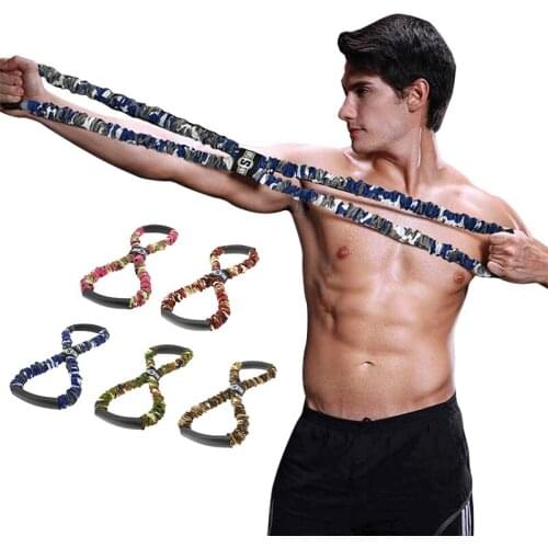 8 Shaped Latex Resistance Band for Home Fitness Rubber Pulling Rope Workout Strength Training Gym Exercise Body Building Trainer