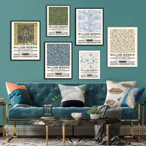 Abstract William Morris Canvas Painting Decorative Wall Posters Pictures For Living Room Decoration Home Decor