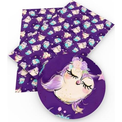 David accessories 20*33cm owl cake cow faux synthetic leather,DIY Home Textile Decorative Knotbow Garment Bags,c4218