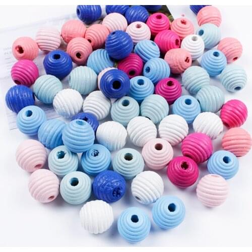 10Pcs/Lot 20mm Natural Beehive Wooden Beads For Jewelry Making DIY Crafts Toys Teething Pacifier Clip Spacer Beads Accecories