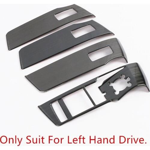 For Audi Q3 2019 car door and window glass lifter button frame cover decal decoration armrest handle sticker LHD