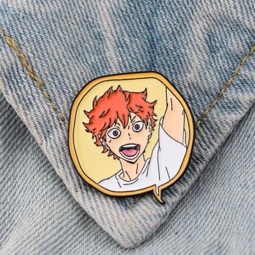 LT577 Japanese Anime Haikyuu!! Enamel Pins Brooches Woman Men Backpack Bags Badge Fashion Lapel Jewelry Friends Birthday Gifts
