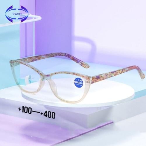 VCKA Retro Multifocal Progressive Reading Glasses Anti-blue light Far and Near double Optical Presbyopic for Women Men Eyewear