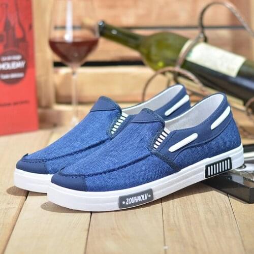 2021Canvas Shoes Men Spring Summer Casual Canvas Shoes For Men Flats Slip On Men Shoes Free shipping Driving Sneakers Men Shoes