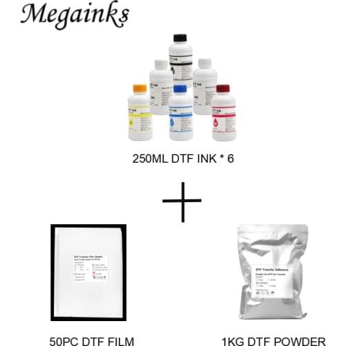 DTF Ink Kit Powder Film For Direct Transfer Film For PET Film All desktop Large Format DTF Printer