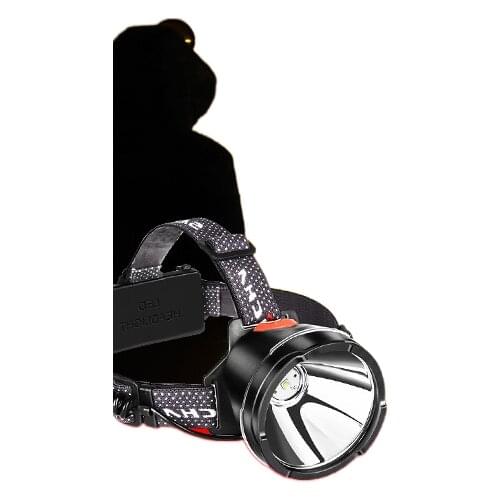 The head-mounted headlight glare long-range ultra-bright warm white night dedicated coal miner fishing spot light yellow Everbri