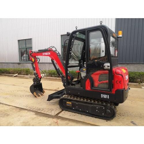 SYNBON New Enclosed Cabin Crawler Excavator 1.8Ton Mini Digger Building Machine