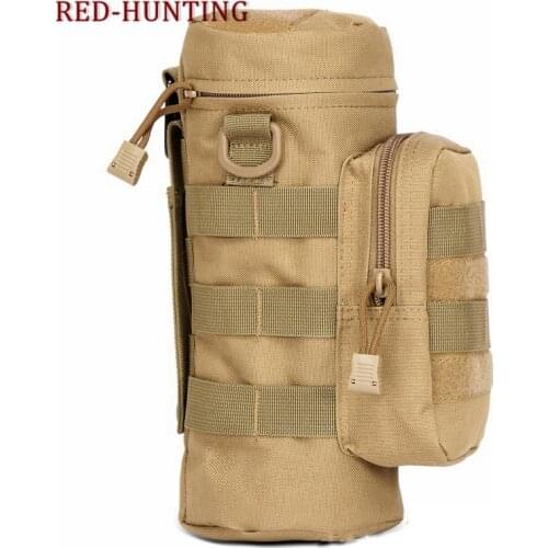 Hunting MOLLE Tactical Travel Water Bottle Kettle Holder Pouch Carry Bag Case for Outdoor Activities