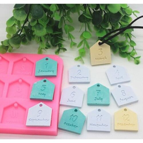 P709 Twelve months aromatherapy wax brand mold chocolate mould Aroma Gyps mold