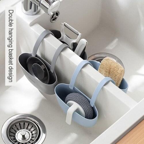 Sink Draining Basket Kitchen Hanging Bin Sink Holder Storage Box Faucet Mounting Filter Bag for Kitchen Bathroom Tools