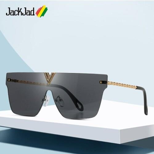 JackJad 2020 Fashion Vintage Rimless Style Gradient Sunglasses Women Cool Luxury Brand Design Sun Glasses Oculos De Sol 8906