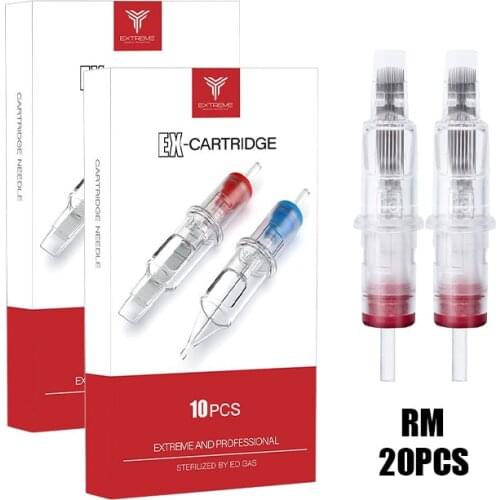 Top Sterile Needles RM Disposable Tattoo Needles 20pcs Carved Magnum For Rotary Pen Cartridge Supplies kk20