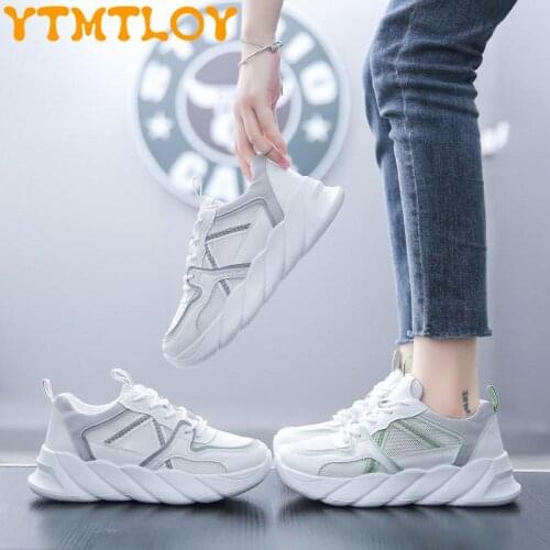 Spring And Autumn Shoes Daddy Mesh Thick Bottom Breathable All-match Sports Shoes Ins Trendy Womens Casual ShoesChaussures Femm