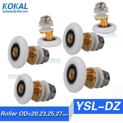 [YSL-DZ]copper shower room glass door sliding roller wheel bathroom round bearing coated PA roller pulley