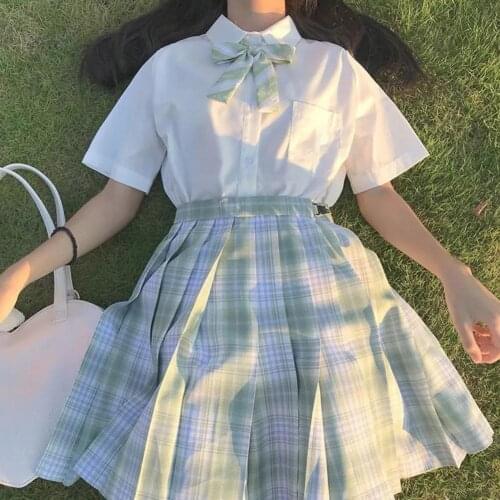 65% Dropshipping!2021 New summer womens skirt Japanese high-waist plaid mini skirt female student pleated skirt