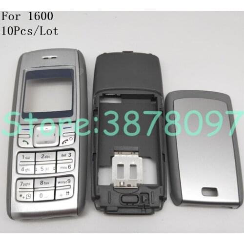 10Pcs/Lot Original New Full Complete Mobile Phone Housing Cover Case+English Keypad For Nokia 1600
